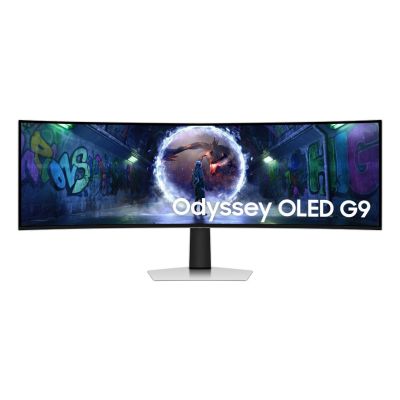 Samsung G93SD computer monitor 124.5 cm (49") 5120 x 1440 pixels Dual QHD OLED Silver