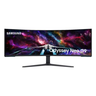 Samsung G95NC LED display 144.8 cm (57") 7680 x 2160 pixels Dual UHD Black, White