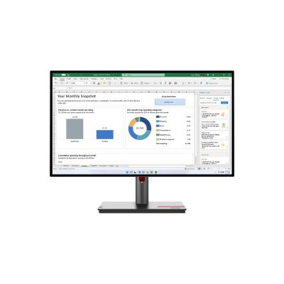 Lenovo ThinkVision P27h-30 LED display 68.6 cm (27") 2560 x 1440 pixels Quad HD LCD Black