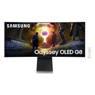 Samsung G85SD computer monitor 86.4 cm (34") 3440 x 1440 pixels UltraWide Quad HD OLED Silver