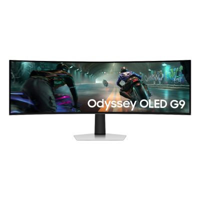 Samsung G91SD computer monitor 124.5 cm (49") 5120 x 1440 pixels Dual QHD OLED Silver