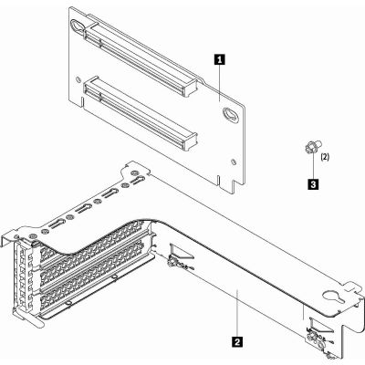 Lenovo ThinkSystem SR550/SR590/SR650 x16/x8 PCIe FH Riser 1 Kit